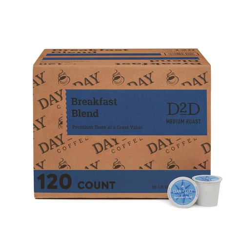 Day To Day Coffee - Medium Roast Breakfast Blend Pods | 120 Count Compatible with Keurig K-Cup Brewers