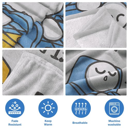 GoMelley Funny Gifts for Husband, Husband is Not Sleeping Blanket, Birthday, Anniversary, Fathers Day, Throw Gifts for Him from Wife, Super Soft Blanket for Couch and Napping, 60" x 50"