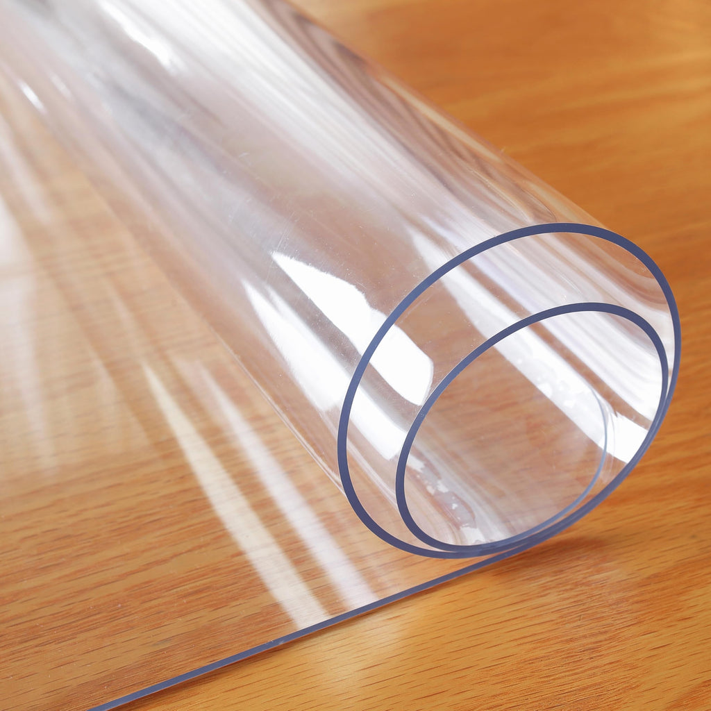 OstepDecor Clear Table Cover Protector 40 x 80 Inch, 1.5mm Thick Plastic Table Cover, Dining Table Protector Pad, Waterproof & Easy Cleaning PVC Desk Mat for Dresser, Coffee & Kitchen Wooden Tabletop