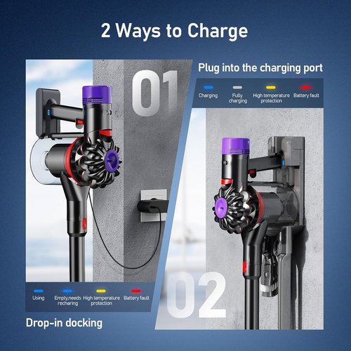 Dyson Battery Replacement - 21.6V 8000mAh Li-ion for V8 Series | Includes 2 Filters & 1 Post-Filter