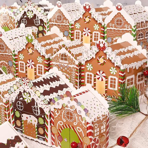 FALIZIFU Empty Advent Calendars to Fill Christmas Advent Calendar Boxes 24 Days Christmas Countdown Calendar for Kids Adults Gingerbread House Fillable Advent Calendar