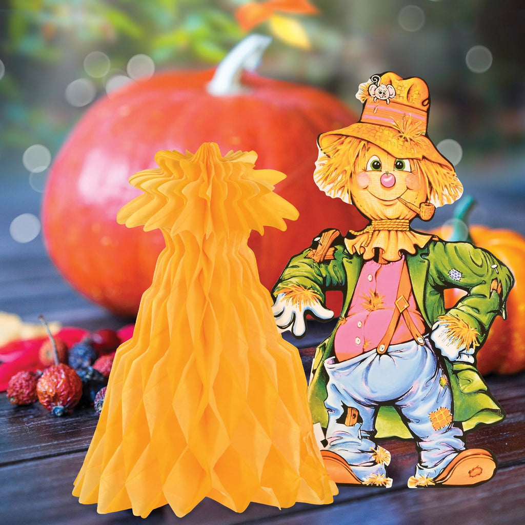 Beistle 3 Piece 11" Fall Harvest Scarecrow Centerpieces for Thanksgiving Decorations