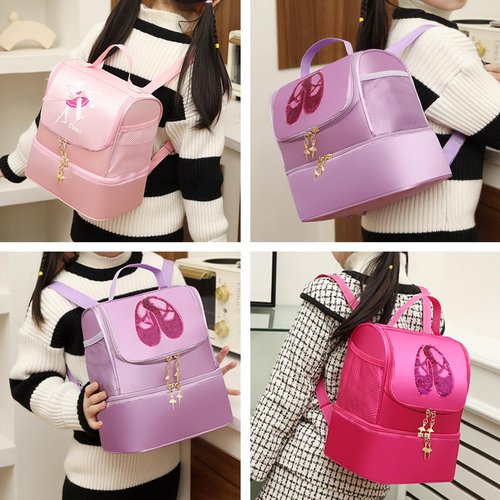 Ballet Dance Backpack with Separate Shoe Compartment,Cute Ballet Dance Backpack Tutu Dress Dance Bag (Blue)