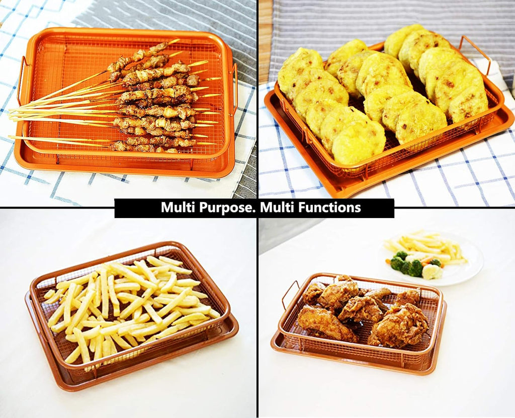 Skiennix Non-Stick Baking Tray - Crispy Basket Air Fryer Pan for Perfectly Cooked Meals