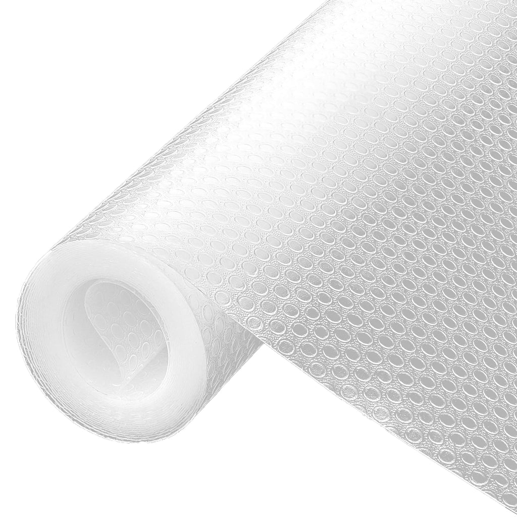 Shelf Liner, Waterproof Refrigerator Liner, Drawer Liners for Kitchen Cabinet, Bathroom Under Sink Mat Non Adhesive Fridge Liner EVA Place Mats Roll - Clear 17.7"×78.7"