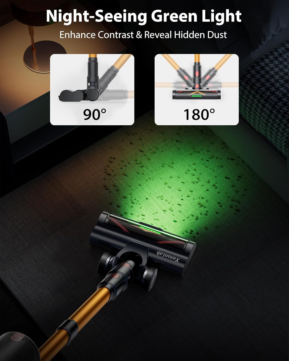 Skiennix Cordless Vacuum Cleaner - 75 Minutes Runtime, 55KPa Suction Power | Lightweight & Rechargeable for Home Use