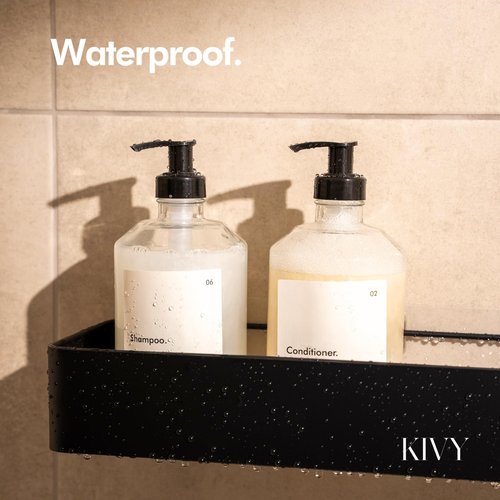 KIVY Glass Soap Dispenser Set [INCL. Waterproof Labels] - Glass Soap Dispenser with Pump - Hand Soap and Dish Soap Set - for Kitchen, Shower & Bathroom - Refillable (2X 16oz)