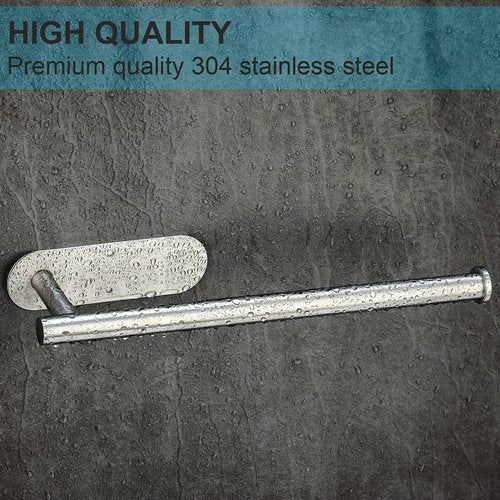 CUXIXA Stainless Steel Paper Towel Holder - Under Cabinet Wall Mount | 2 Pack for Kitchen & Bathroom