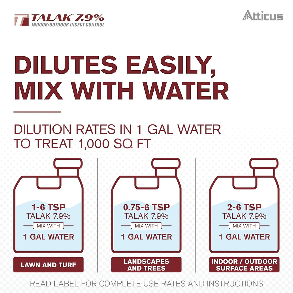Atticus Talak Insect Control - Bifenthrin Concentrate for Indoor/Outdoor Use (32 Ounce)