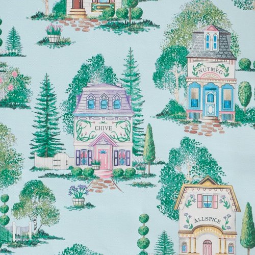 Lenox Spice Village Placemats - Set of 4 Allover Design in Blue | 13" W x 19" L