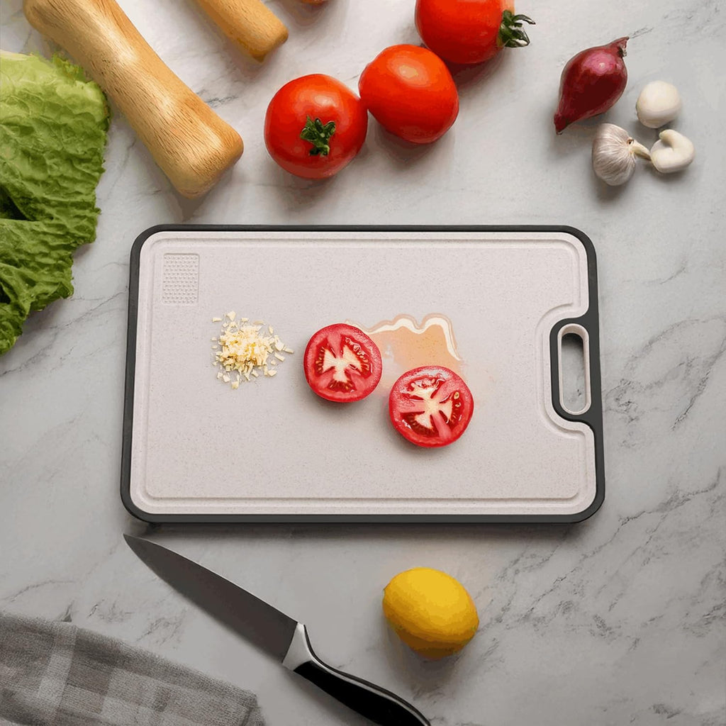 Titanium Cutting Board - 2-in-1 Double-Sided Food Grade Pure Titanium & PP | Large 16” × 11” Easy Clean Chopping Board for Meat & Vegetables