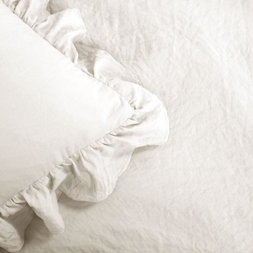 Lush Decor Reyna Ruffle Comforter Set - 3 Piece Cozy Ruffled Bedding Set - Timeless Elegance and Comfort for Bedroom - California King, White