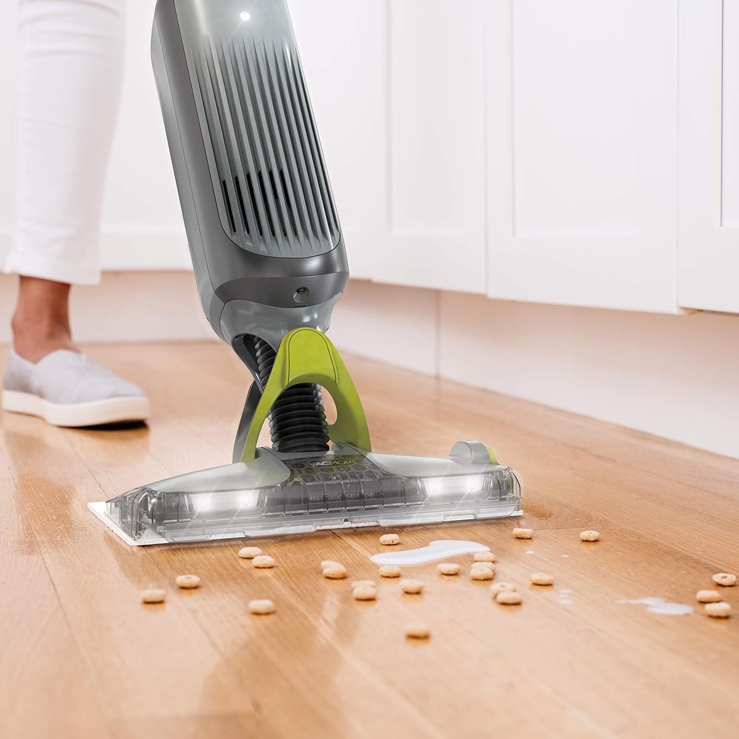 Shark VM252P10 VACMOP Pro Cordless Hard Floor Vacuum Mop - LED Headlights, 12 Pads & Cleaning Solution - Charcoal Gray