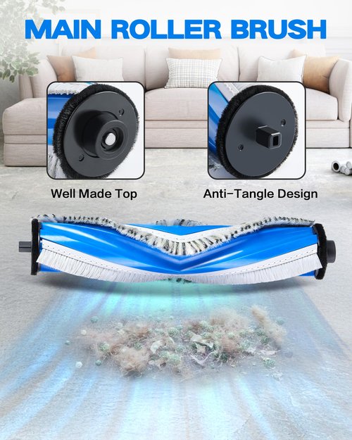 CHIKIXSON Accessories for ECOVACS DEEBOT T30S/T30S PRO/T30S AI Robot Vacuum, Quality Replacement Parts for Better Cleaning Performance