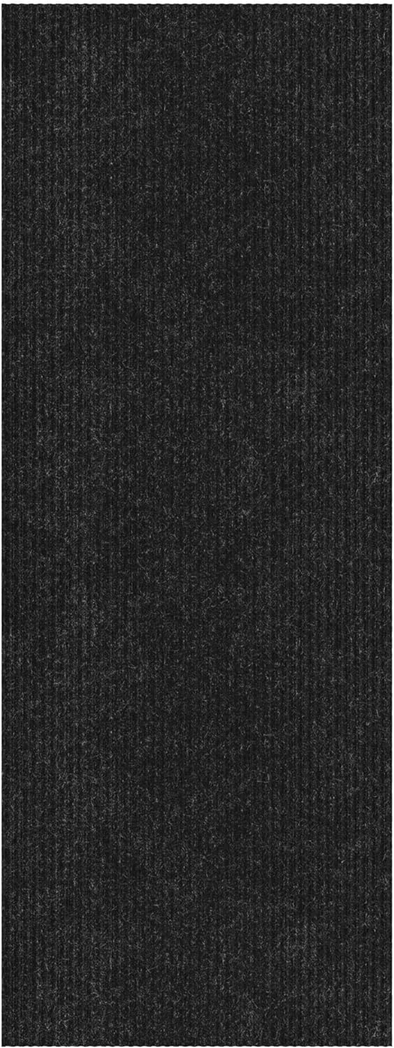 Ottomanson Hallway Runner Rug - Durable Non-Slip Mat for Indoor & Outdoor Use | 2' x 6' Black Carpet