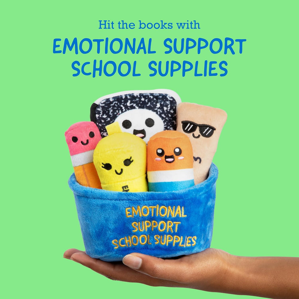 Relatable Emotional Support Plush Toys - Cute Stuffed Animals & Squishy Gifts | Set of 5 with Basket