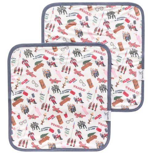 Copper Pearl Baby Security Blanket Set of 2 - Portable Size for Self-Soothing On-The-Go, Ideal Baby Blankets for Boys and Girls, Ultra-Soft, and Gift-Ready Loveys - A Christmas Story