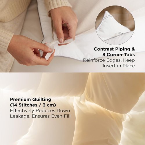 Bedsure King Size Feather Down Comforter - Luxurious Fluffy Duvet Insert with Storage Bag & 8 Corner Tabs, White, 106x90 Inches