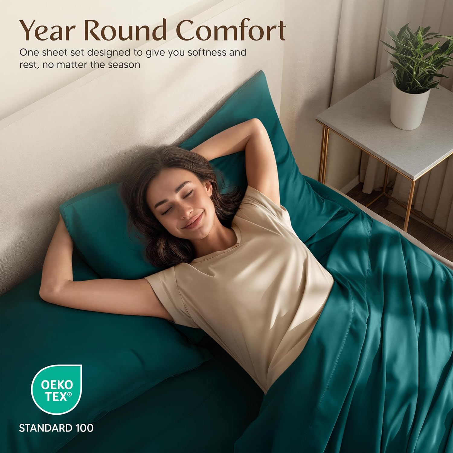 Utopia Bedding King Size Sheet Set - Soft, Breathable Microfiber | 4-Piece in Teal Green, Oeko Tex Certified