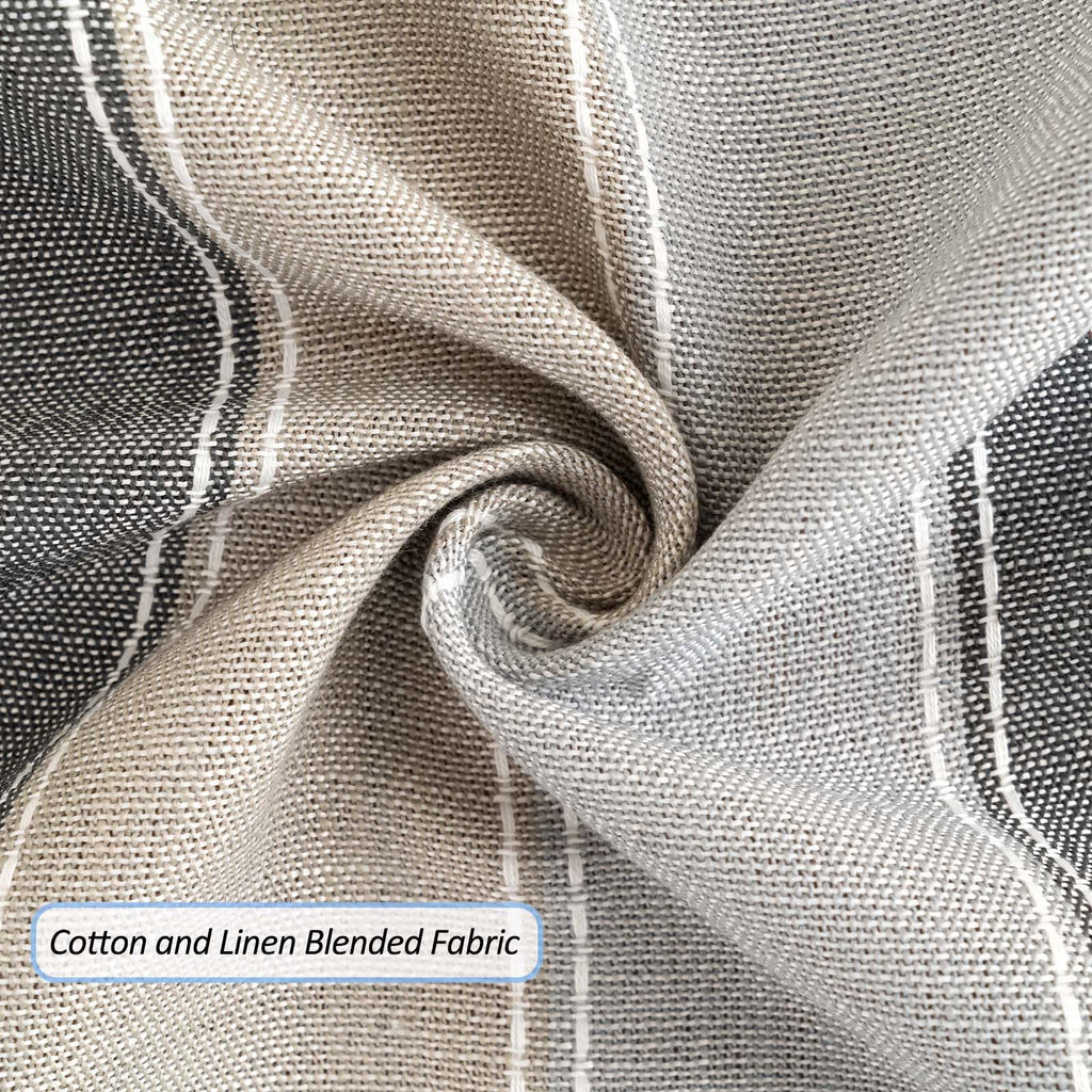 SIELUNO Rectangle Table Cloth Cotton Linen Waterproof Embroidery Tablecloth Rustic Farmhouse Style for Indoor Outdoor Dinning Tabletop Decoration-Grey Macarons-54 x86