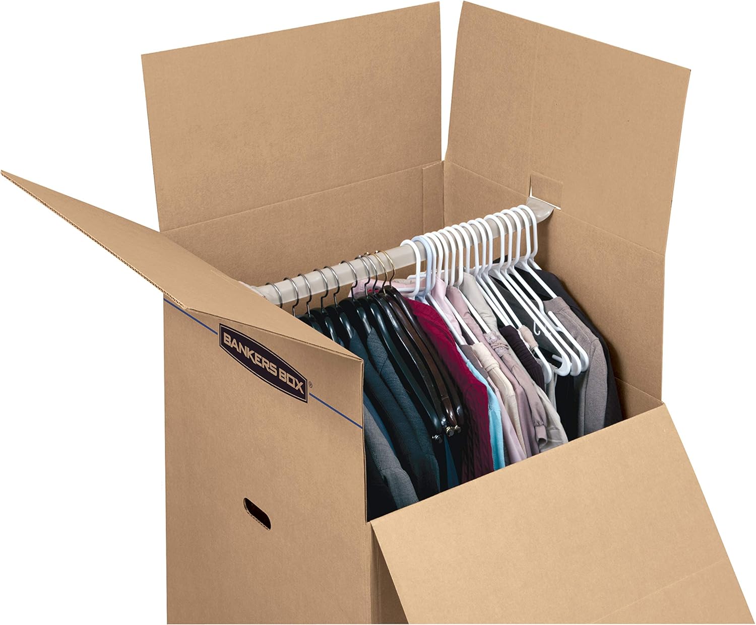 Bankers Box Tall Wardrobe Box - 3 Pack, 24" x 24" x 40" - Durable Storage Solution for Clothes