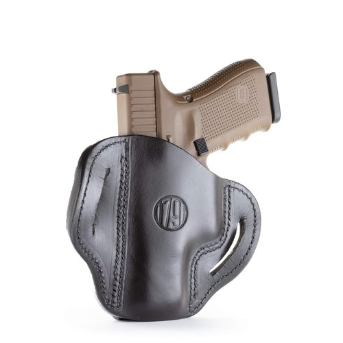 1791 GUNLEATHER G19 Holster - Right Hand OWB G19 Leather Holster for Belts - Fits Glock 19, 23, 26, 27, H&K VP40 and Springfield XDS