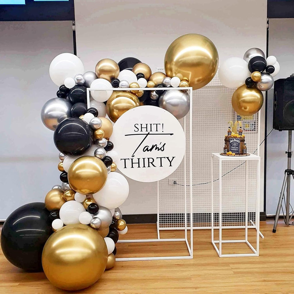Voircoloria Metallic Gold Balloon Garland Kit - 90 Pack in 5/10/12/18 Inch Sizes | Perfect for Weddings & Celebrations