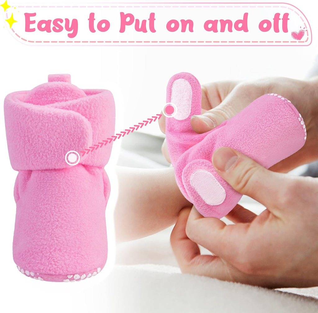Pro Goleem Fleece Baby Booties - Warm, Cozy Slippers with Non-Slip Design | Unisex Newborn Gifts
