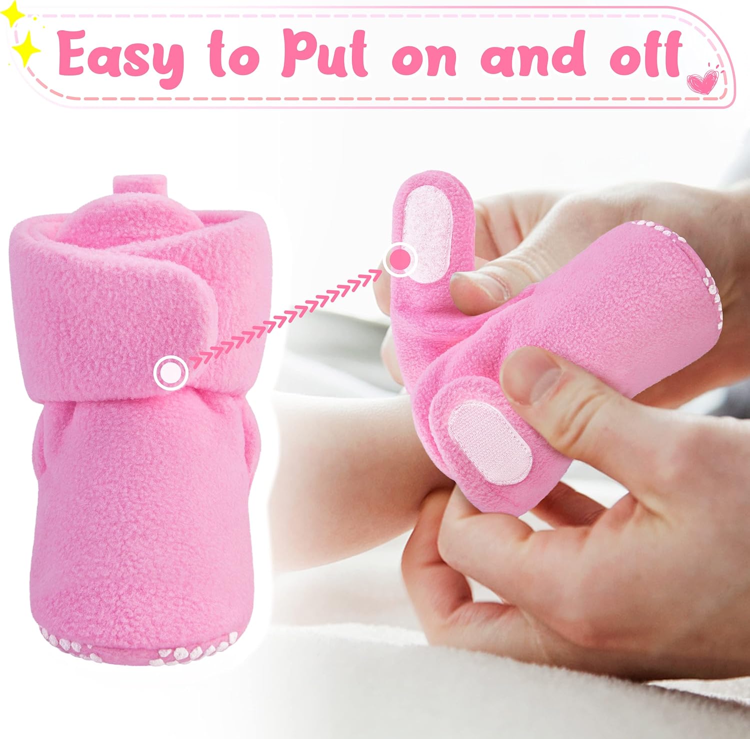 Pro Goleem Fleece Baby Booties - Warm, Cozy Slippers with Non-Slip Design | Unisex Newborn Gifts