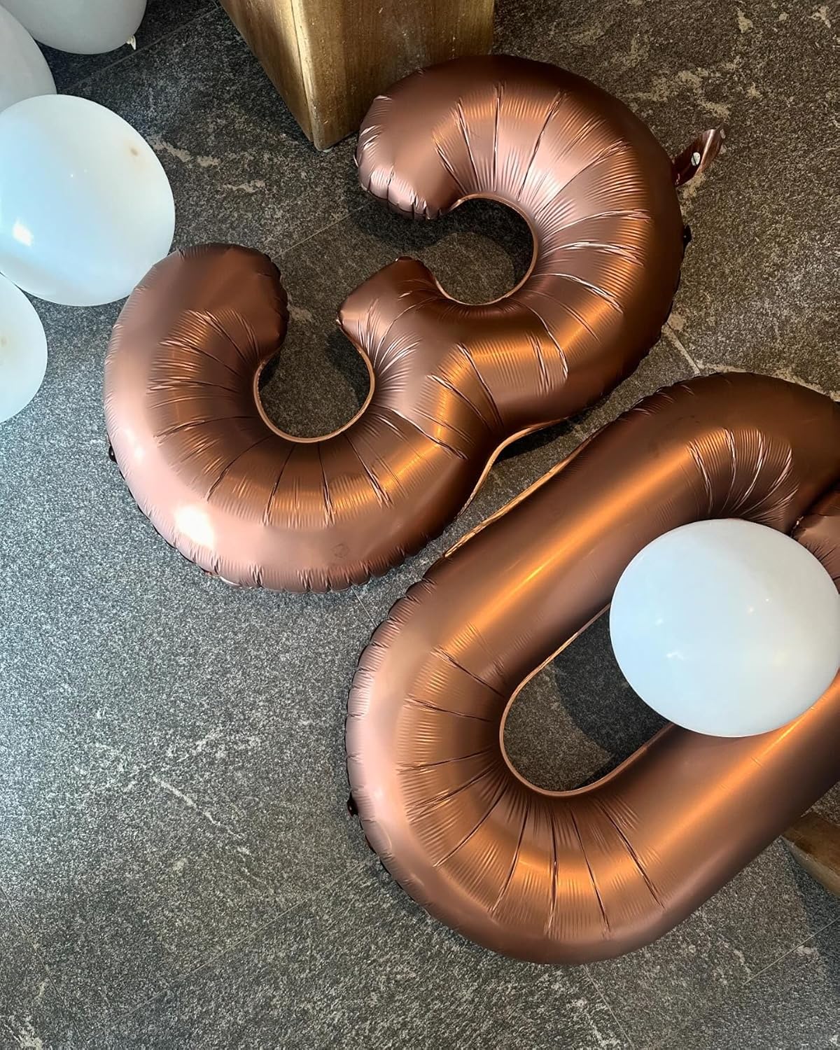 Regine Switzerland Dark Brown Number Balloon - 40 Inch Coffee Brown 0 for Birthday Party Decorations