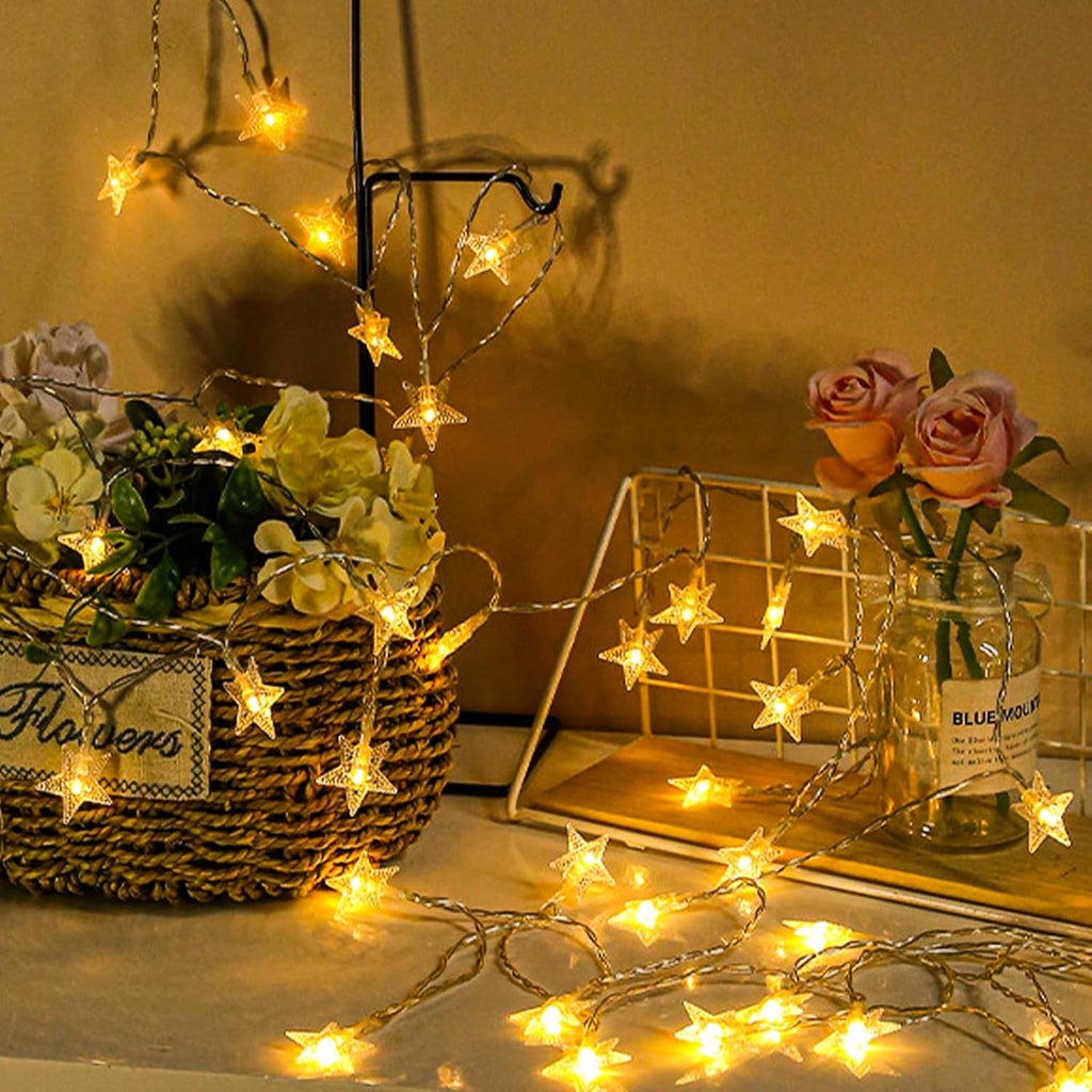 Plun Fairy Star String Lights - 100 LED Waterproof Twinkle Lights | 8 Modes for Indoor & Outdoor Decor