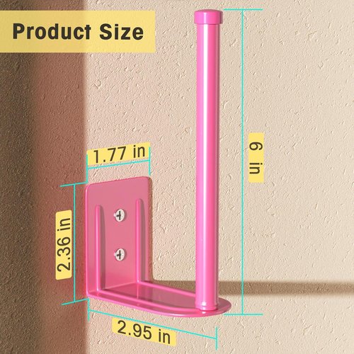 Durmmur Hat Racks - 2 Pack Stainless Steel Baseball Cap Organizer with Strong Adhesive | Pink 6 in