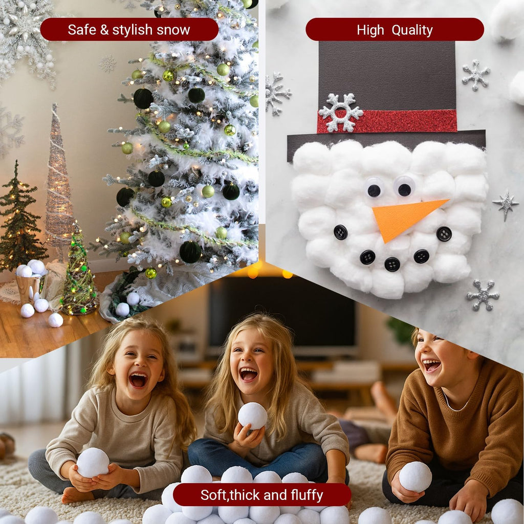 Skiennix Snow Toy Globe - Soft Artificial Snow Fight Balls for Kids | Indoor & Outdoor Fun