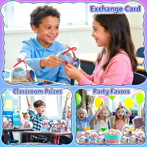CHILDGO 24 Pack Valentines Gifts for Kids-Volcano Eruption Science Kits with Valentines Cards, STEM Experiments for Classroom Exchange and Party Favors for Boys and Girls