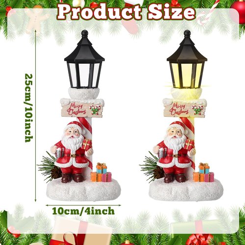 **Regine Switzerland Christmas Light Table Decorations - 2 Pack Red Cardinal LED Lamppost Statues for Holiday Home Decor**