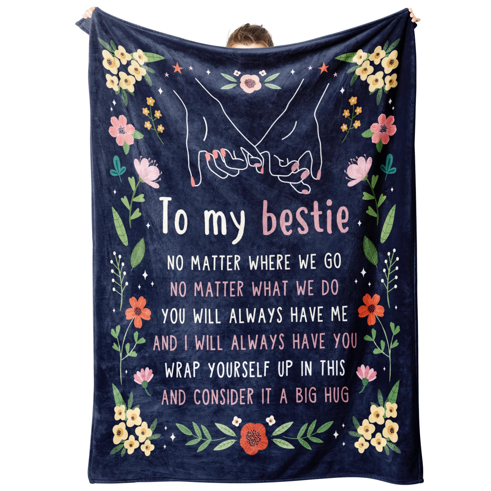 GiltGlimmer Friendship Gifts for Women, Best Friend Birthday Gifts for Women, Best Friend Blanket Gift, to My Bestie Throw Blanket for Christmas 80" x 60"