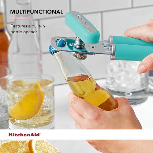 KitchenAid Classic Can Opener - Easy-To-Use Stainless Steel Cutting Wheel | Aqua Sky, Pack of 12