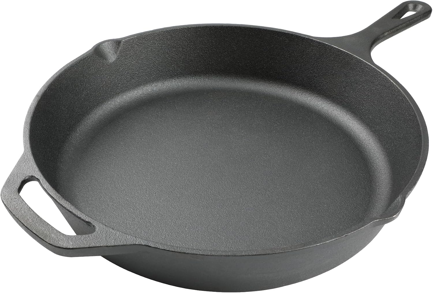 Skiennix 12-Inch Cast Iron Skillet - Pre-Seasoned Frying Pan for Oven, Stovetop & Grill, Durable Black Cookware