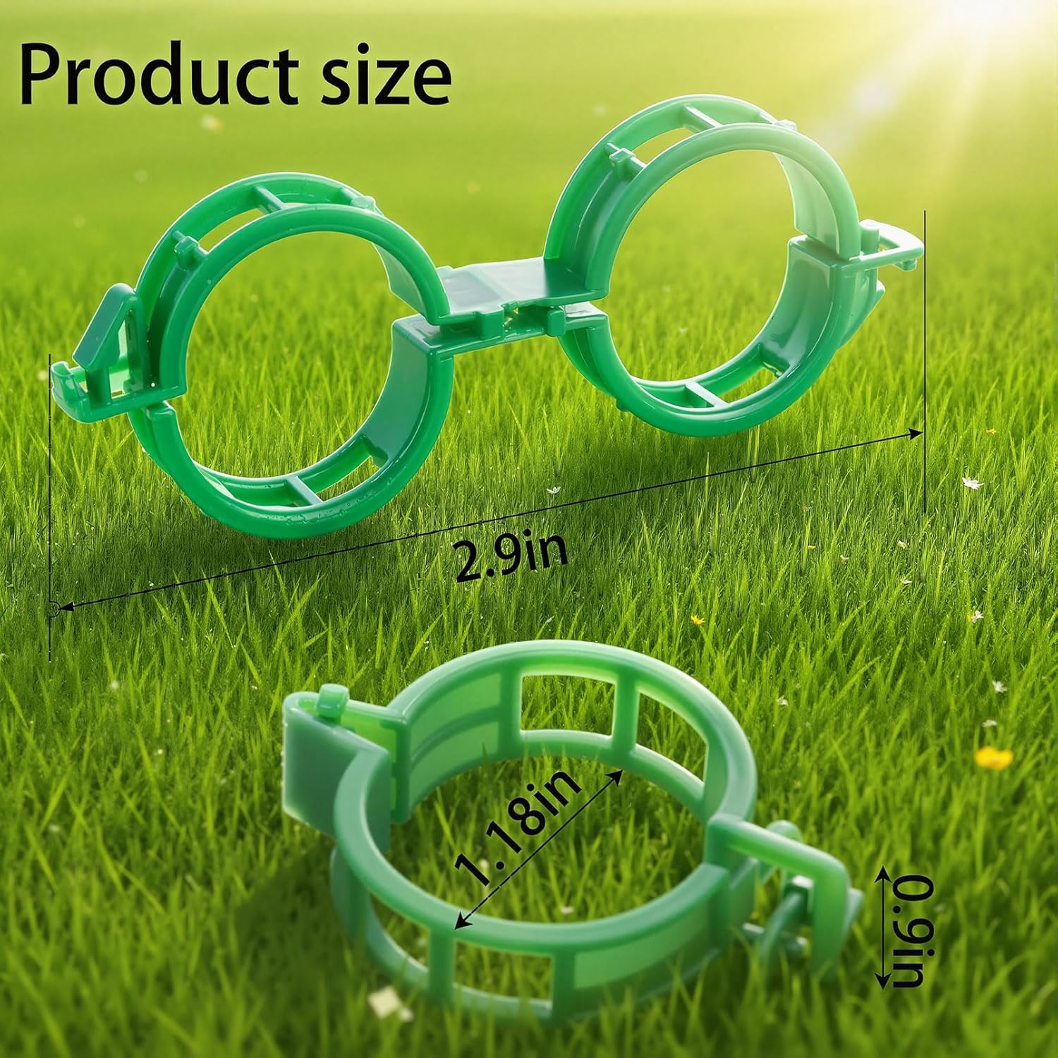 Skiennix 600 Pcs Tomato Clips - Heavy-Duty Plastic Vine Support for Healthy Climbing Plants