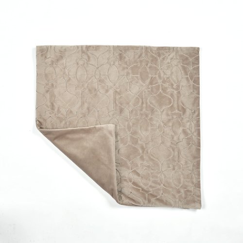 Lush Decor Velvet Geo Decorative Throw Pillow Cover, 20" W x 20" L, Taupe - Square Pillow Cover - Throw Pillows For Bed, Couch, Or Chair