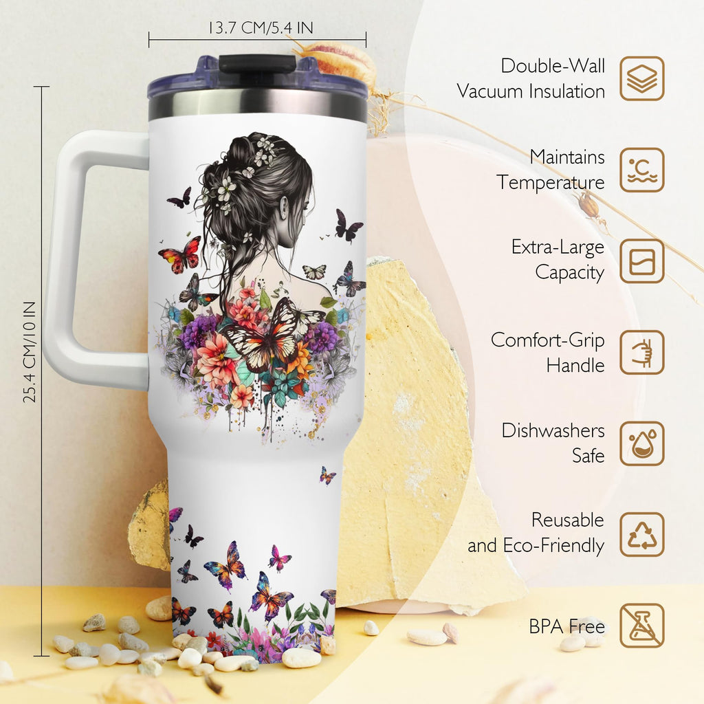 Toroly Daughter Gifts from Mom Dad - Valentines Day Gifts for Daughter - Daughters Birthday Gift - Best Daughters Ever Gift - Inspirational Present for Daughter's Adult - 40 Oz Tumbler