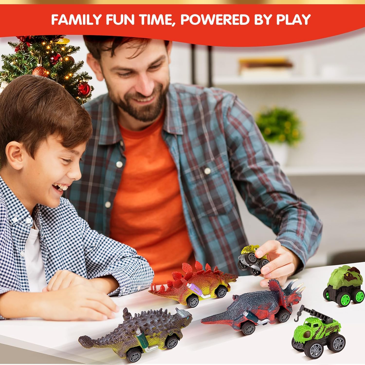 Skiennix Dinosaur Cars Advent Calendar - 24 Days of Monster Truck Fun | Perfect Christmas Gift for Kids