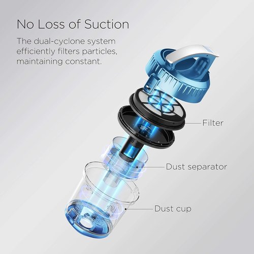 Eureka Bagless Canister Vacuum Cleaner - Lightweight for Carpets & Hard Floors | Blue Whirlwind NEN110B