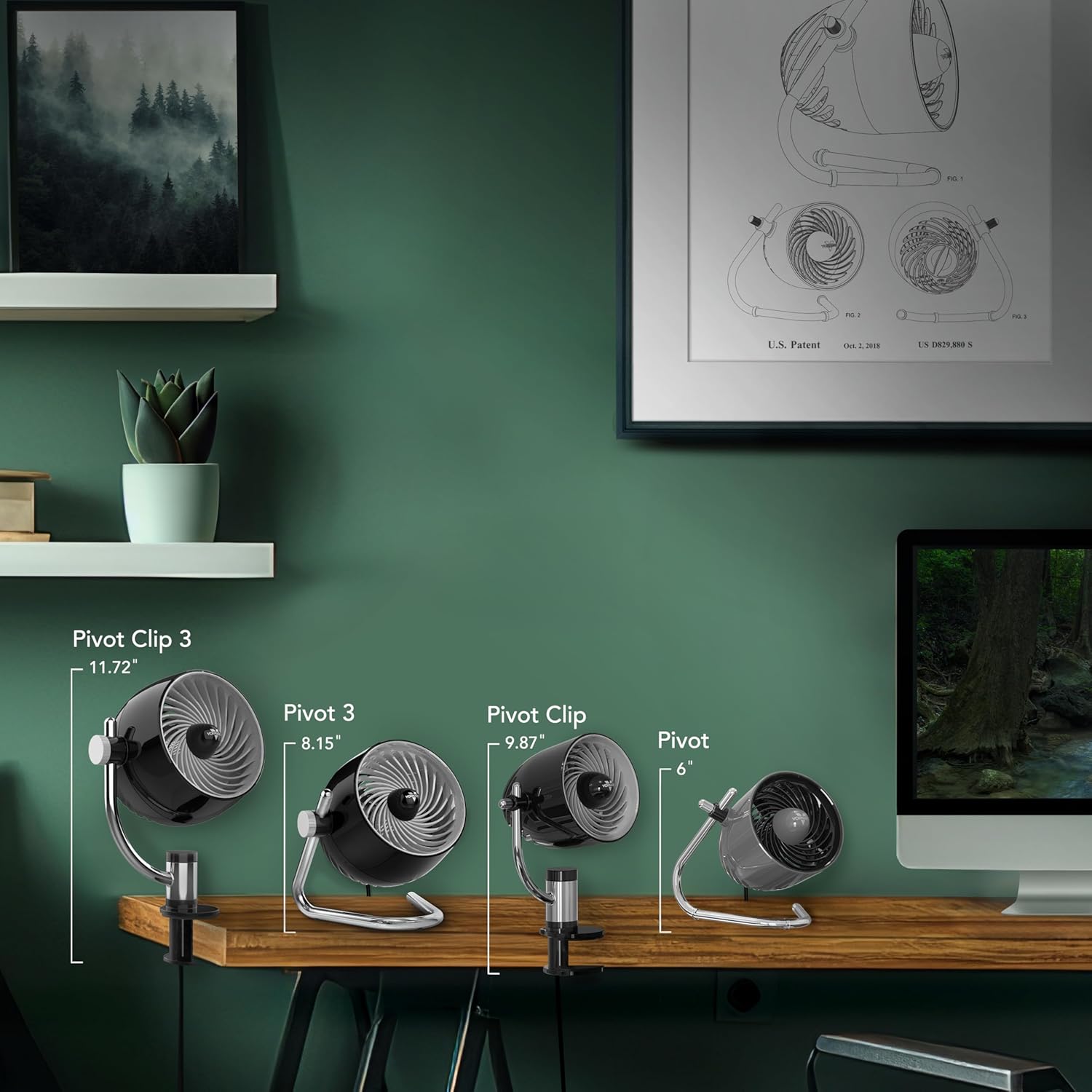 Vornado Pivot Personal Air Circulator - Portable Desk Fan with Powerful Cooling | Ice White