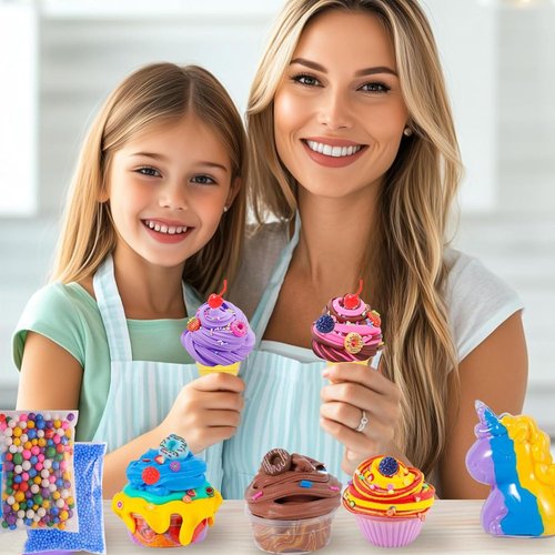 CityActs Slime Accessories Kit for Kids - DIY Craft Supplies with Charms, Glitter & Foam Balls