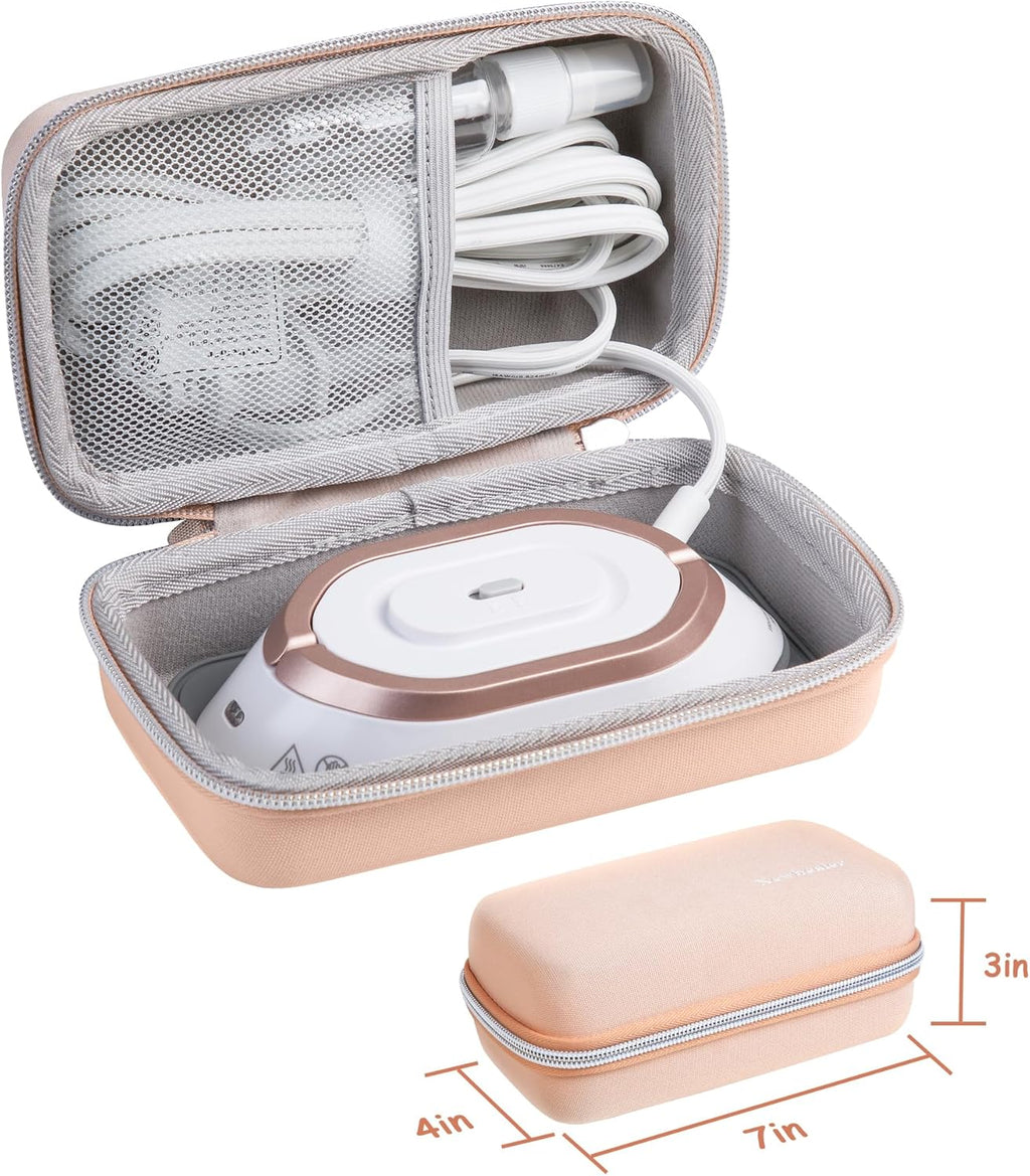 Newbealer Travel Iron - Mini Dry Iron with Global Voltage, 100-240V, 300W, Non-Stick Soleplate (Gold)