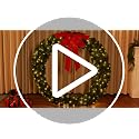 60 Inch Prelit Christmas Wreath with 300 Warm White LED Lights - Outdoor Indoor Holiday Decor