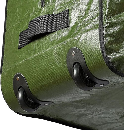 HOMEST Christmas Tree Storage Bag - Zippered Design with Wheels for 7.5-9 ft Artificial Trees - Green