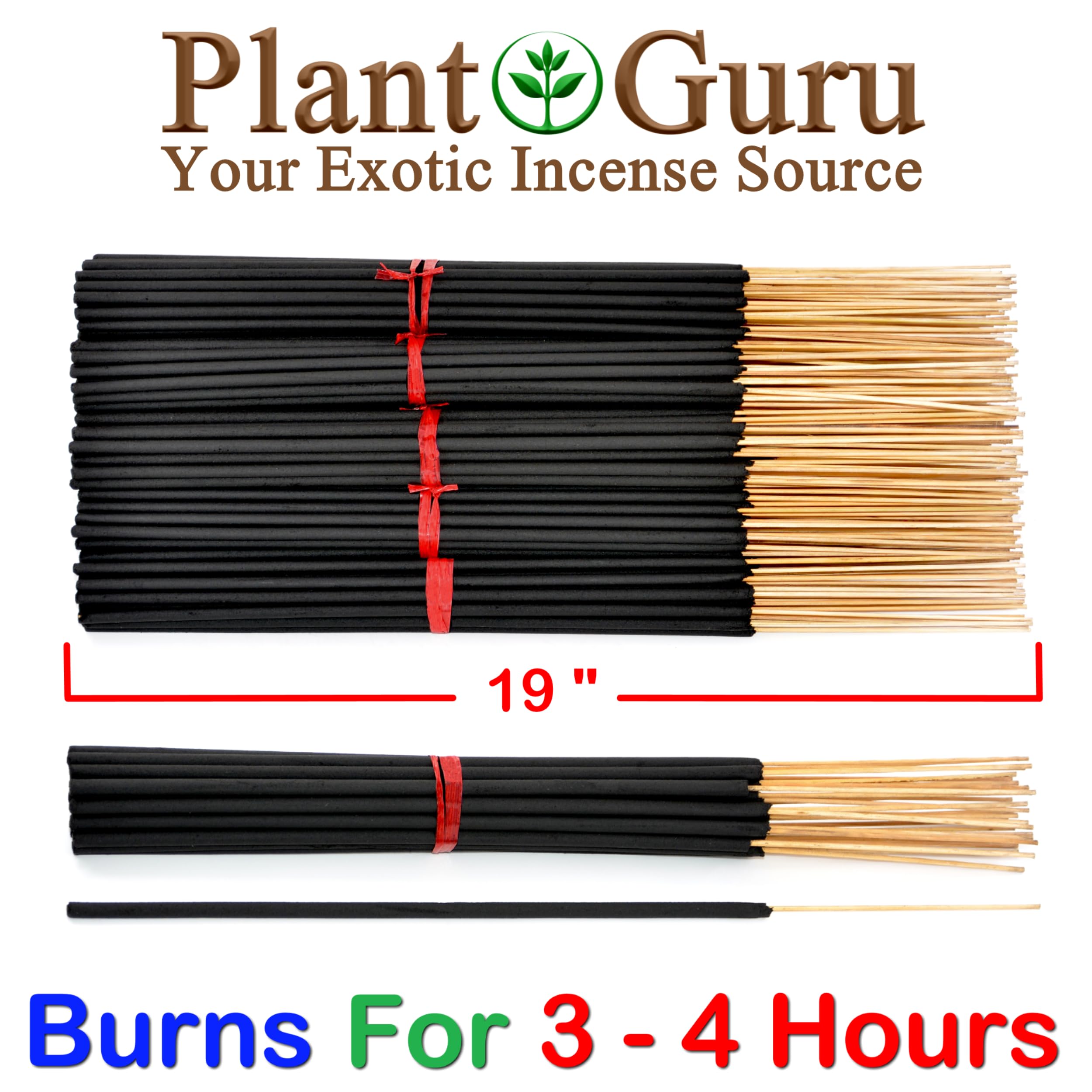 Egyptian Musk Exotic Incense Sticks Jumbo 19 Inch Long - Bulk 1 Bundle 27 to 30 Sticks - Natural 19" Extra Large with A Smooth Aroma That Burns for 3 to 4 Hours Each.