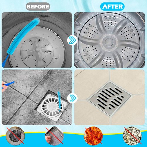Dryer Vent Cleaner Kit,Dryer lint Brush 3Pack Home Improvement Essential Cleaning Tools, Up to 30 Inch Long Brush Cleaning Set，pet Hair Remover for Laundry，Drain Snake